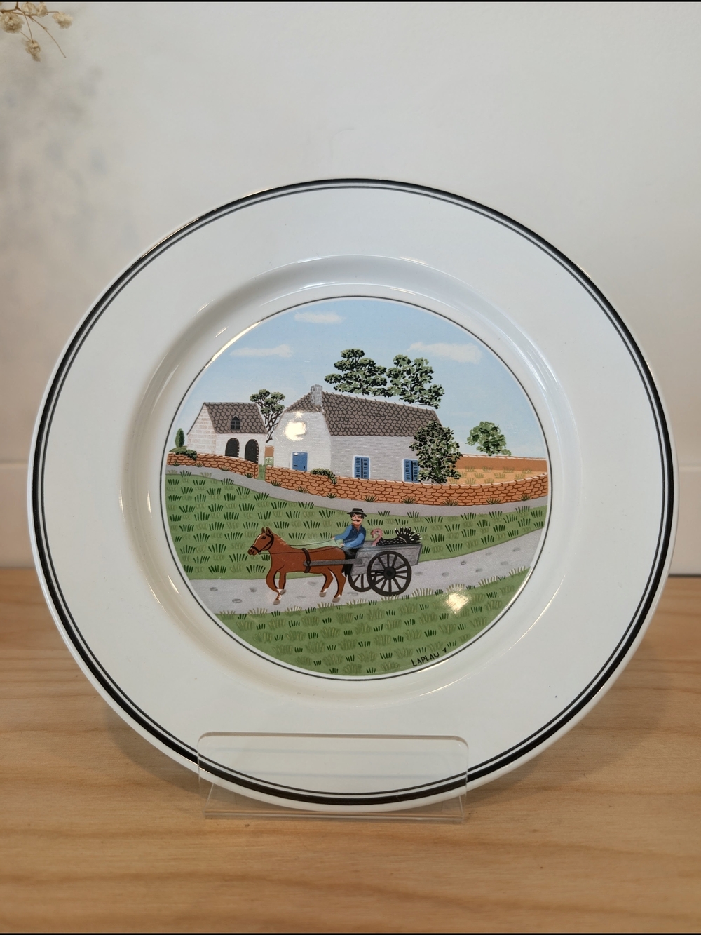 Villeroy & Boch Naïve Salad Plate – Laplau Countryside Scene, Vintage Farmhouse